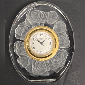 Auth Rare VTG 80’s DIOR Rose Mini Clock Japan